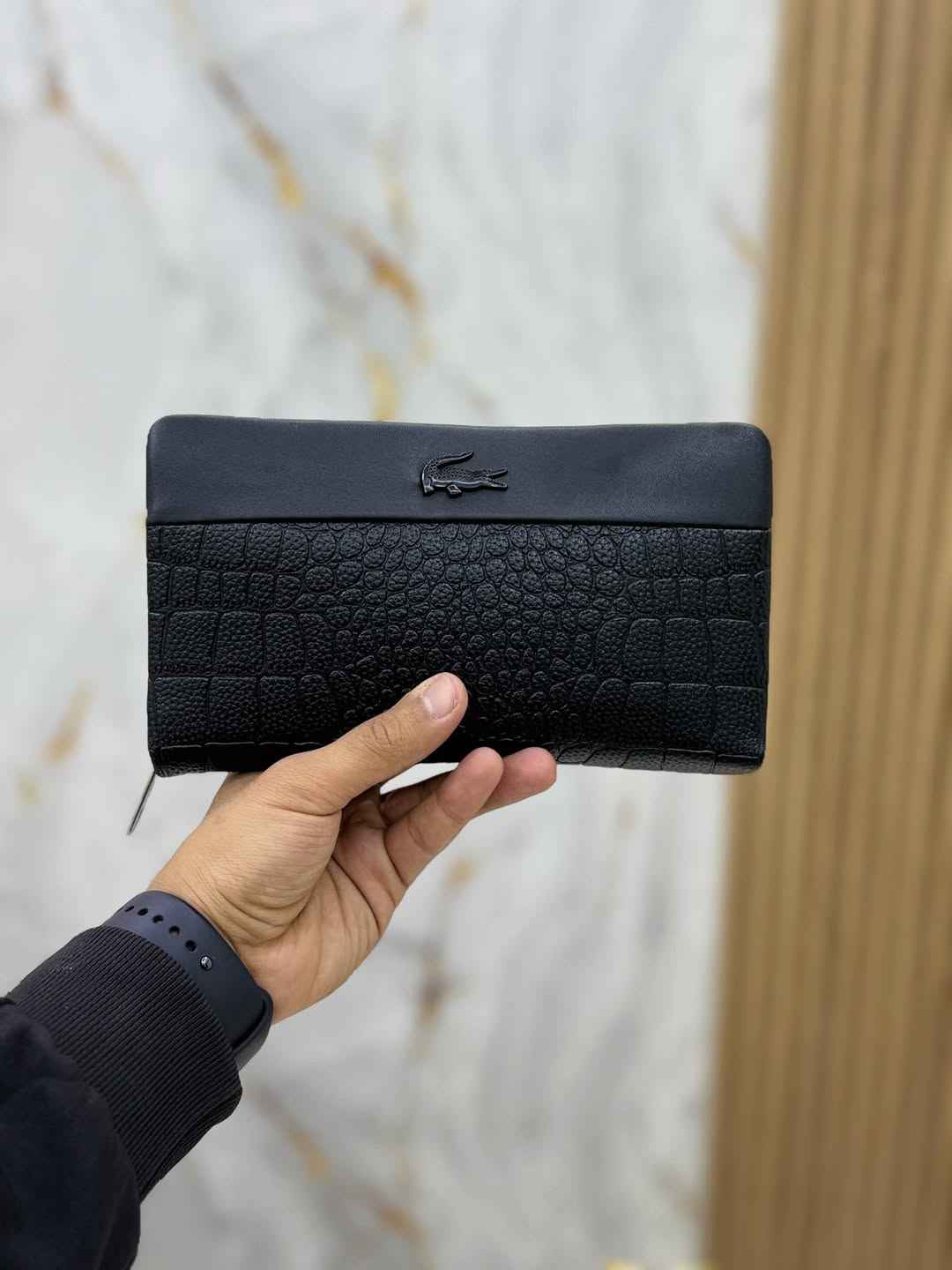 Lacoste executive foldover clutch