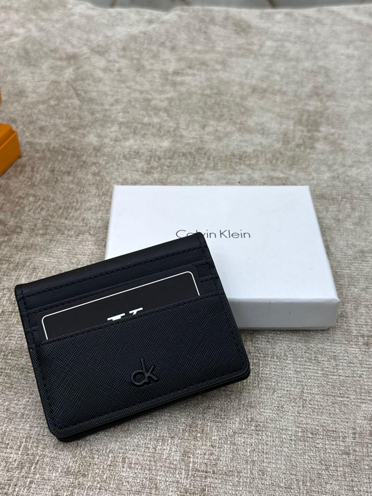 Calvin Klein Snap Card Holder Wallet with White Gift Box