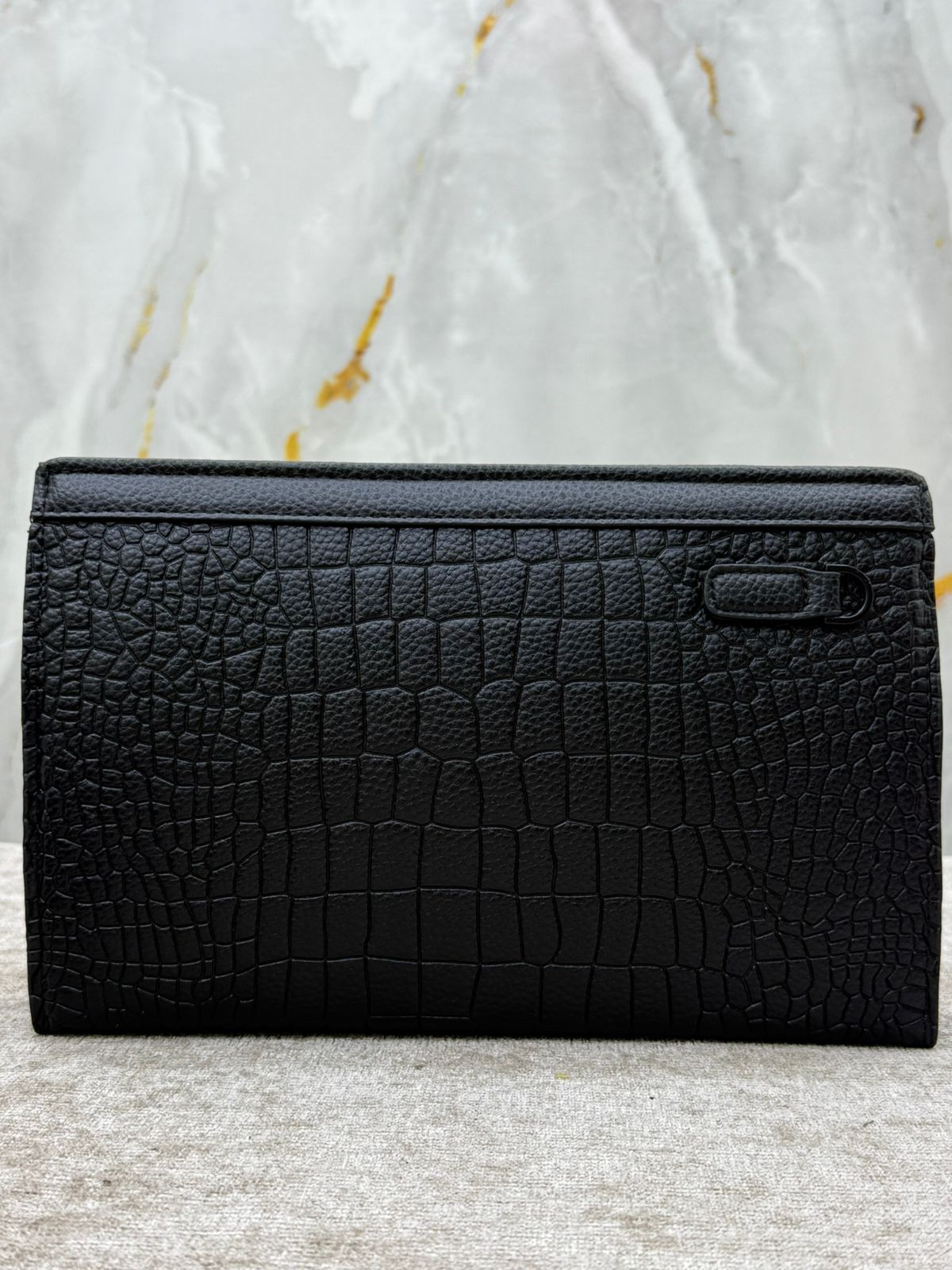Lacoste Crocodile-Texture Leather Clutch Bags
