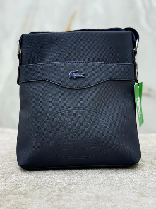 Classic Embossed Flat Crossbody Messenger Bag