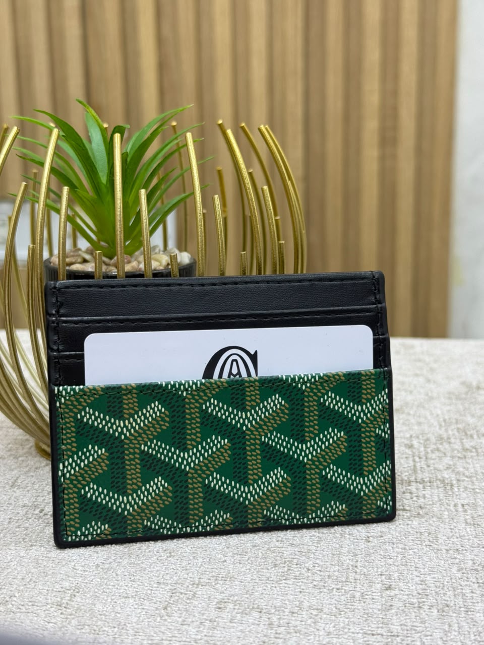 Emerald Weave Card Holder