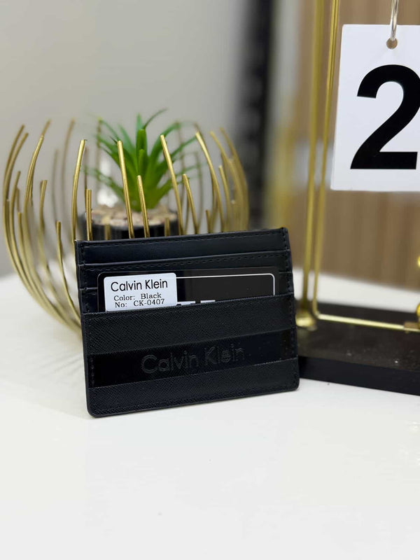 Calvin klein side emblem card holder