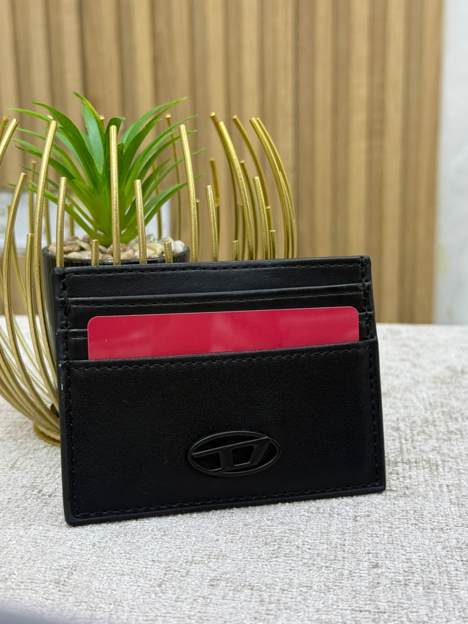 Midnight Oval Card Holder