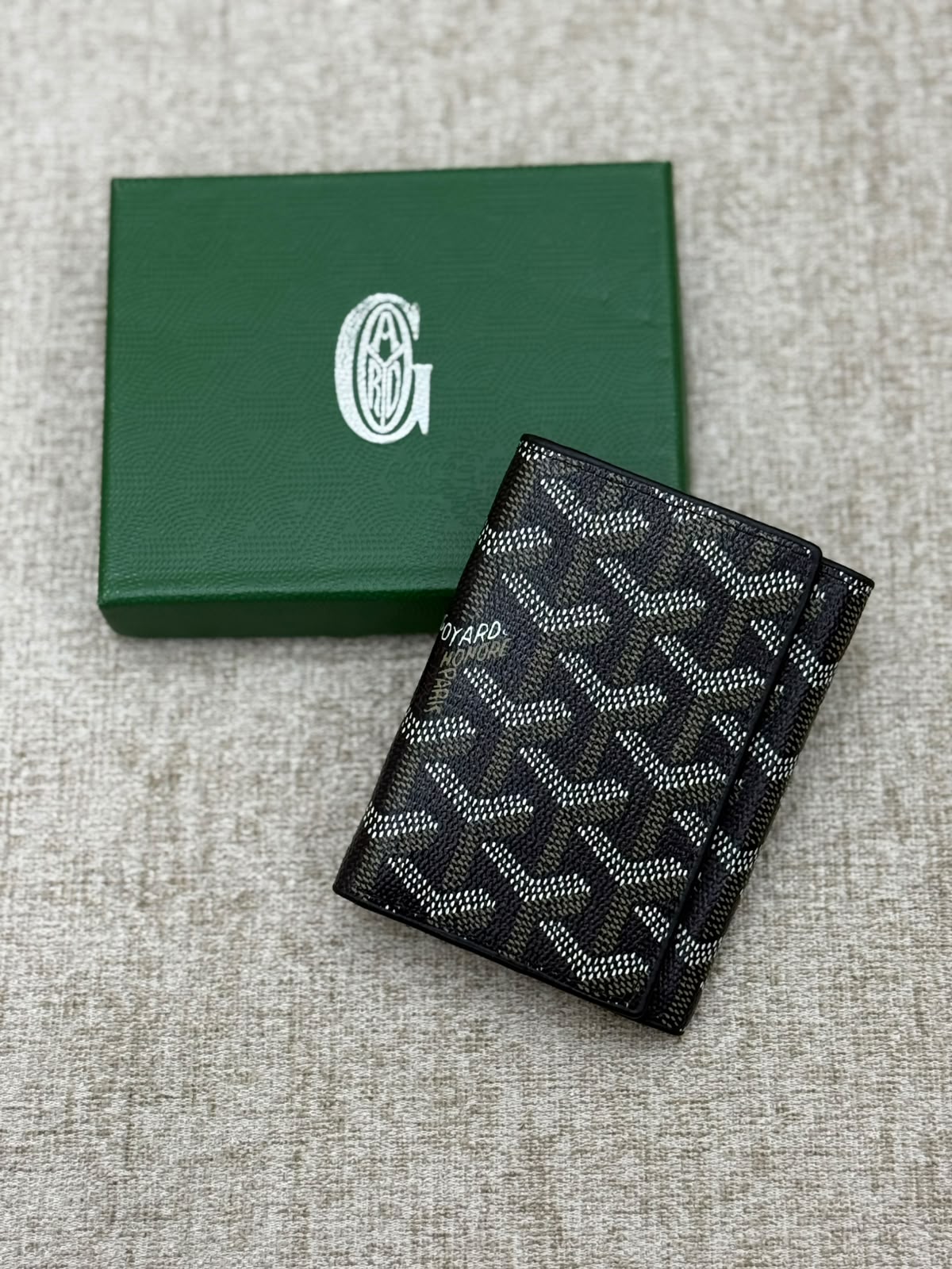 Card Wallet – Black Goyardine. - MA STORE
