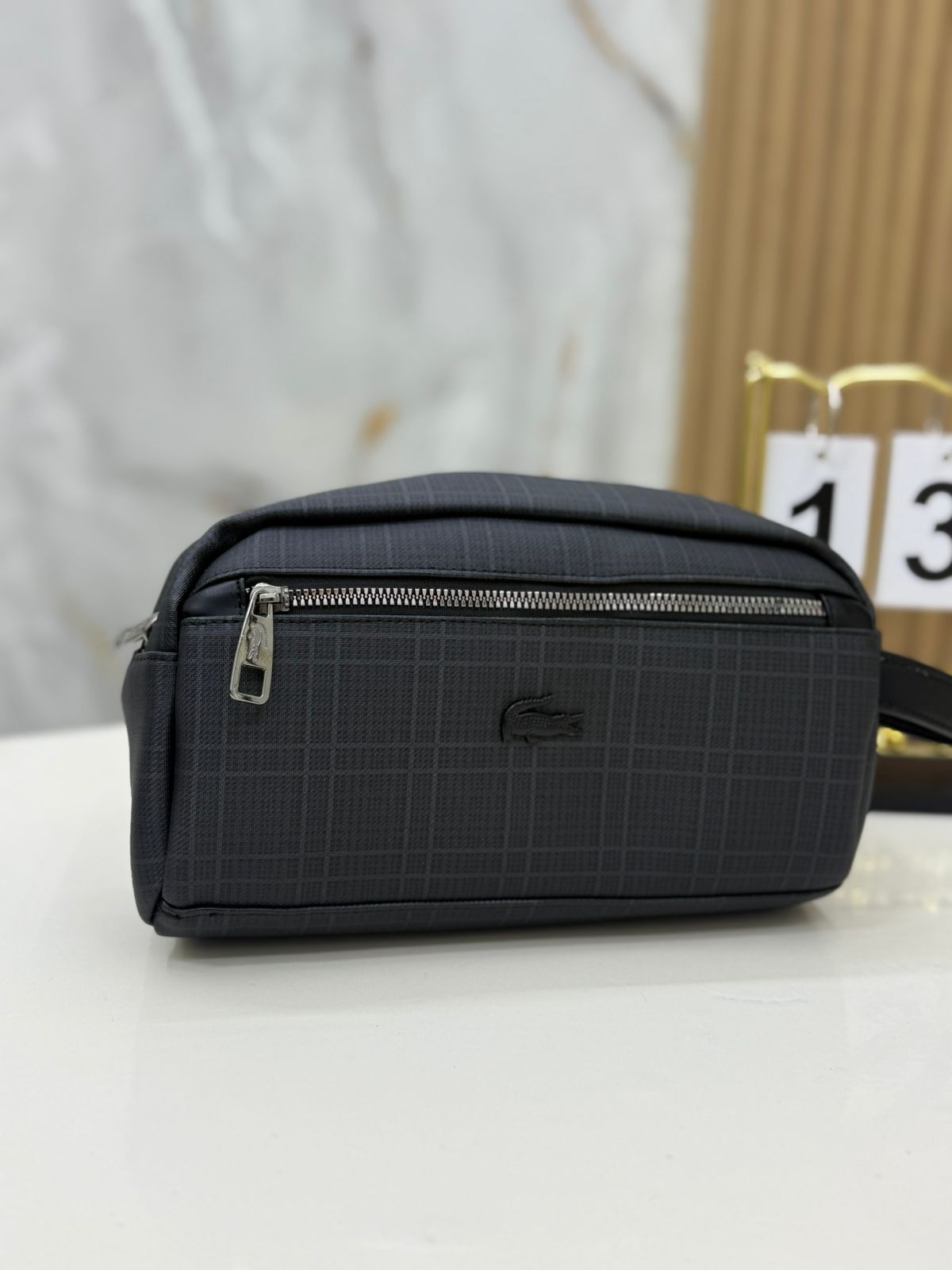 Lined Grid Handbag