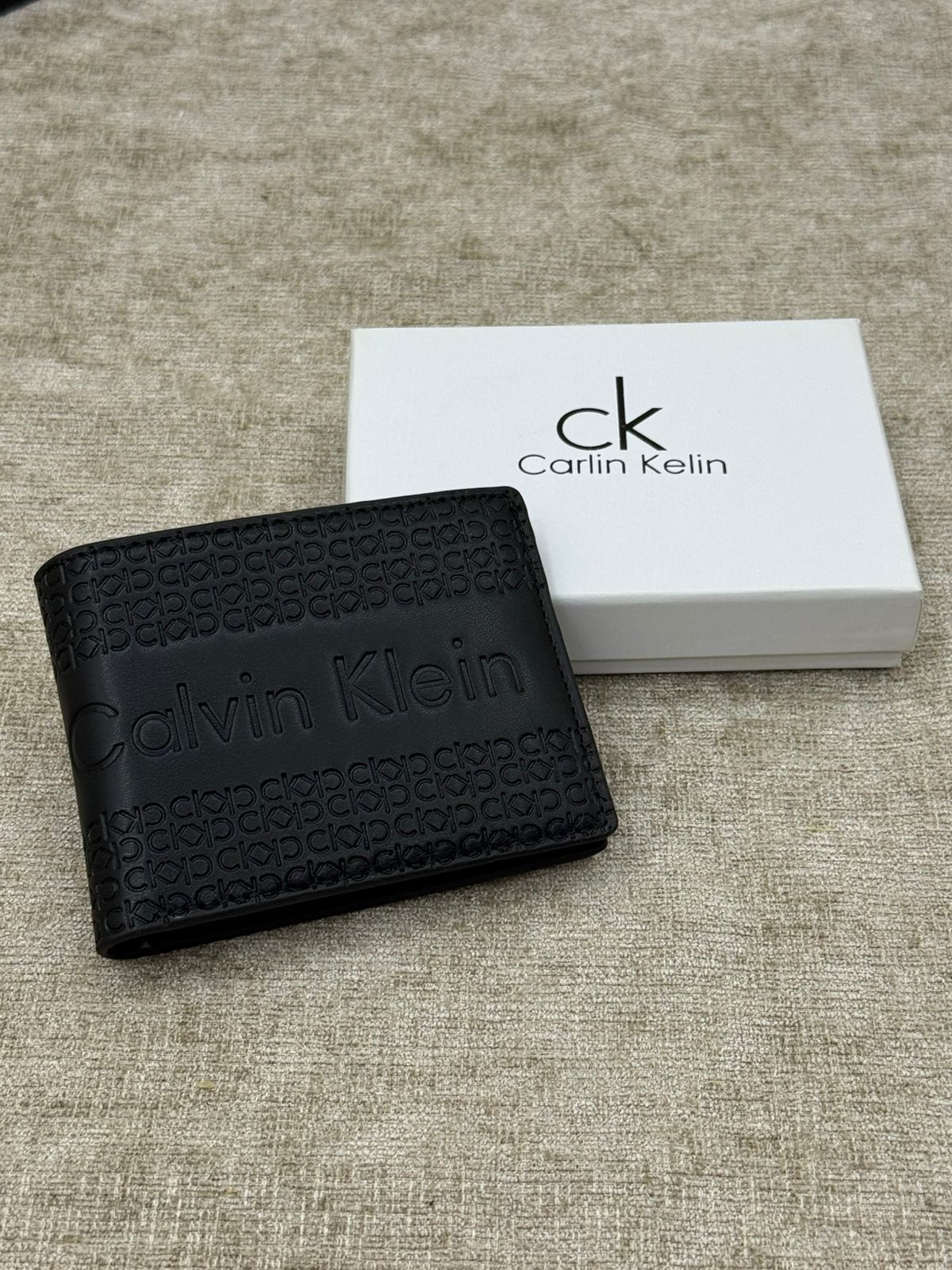 Black Embossed Men’s Wallet with Premium Gift Box