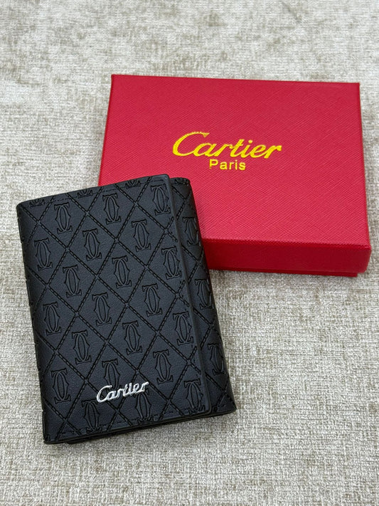 Cartier Monogram Vertical Men’s Wallet with Red Gift Box