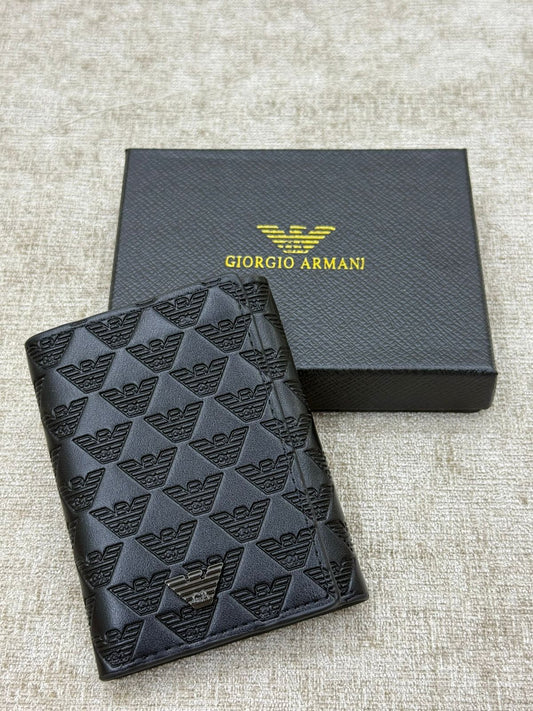 Giorgio Armani Embossed Logo Vertical Men’s Wallet with Gift Box