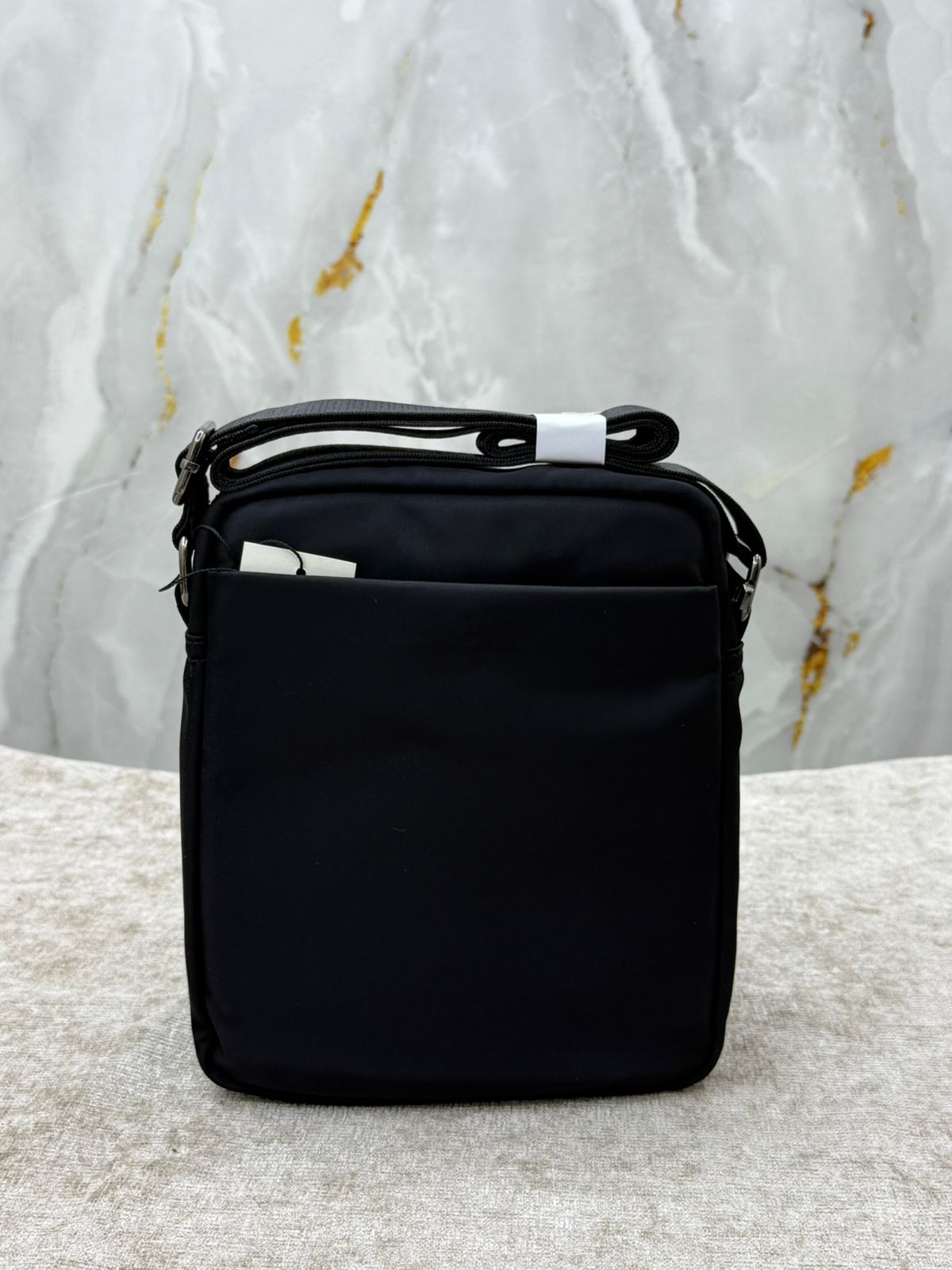 Dark Grey Men’s Crossbody Shoulder Bag with Adjustable Strap