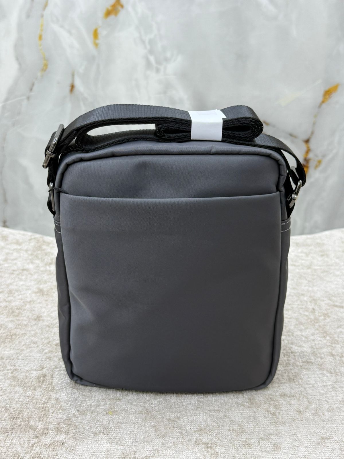 Dark Grey Men’s Crossbody Shoulder Bag with Adjustable Strap
