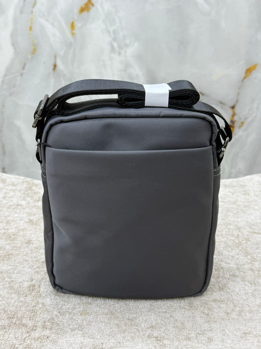 Dark Grey Men’s Crossbody Shoulder Bag with Adjustable Strap
