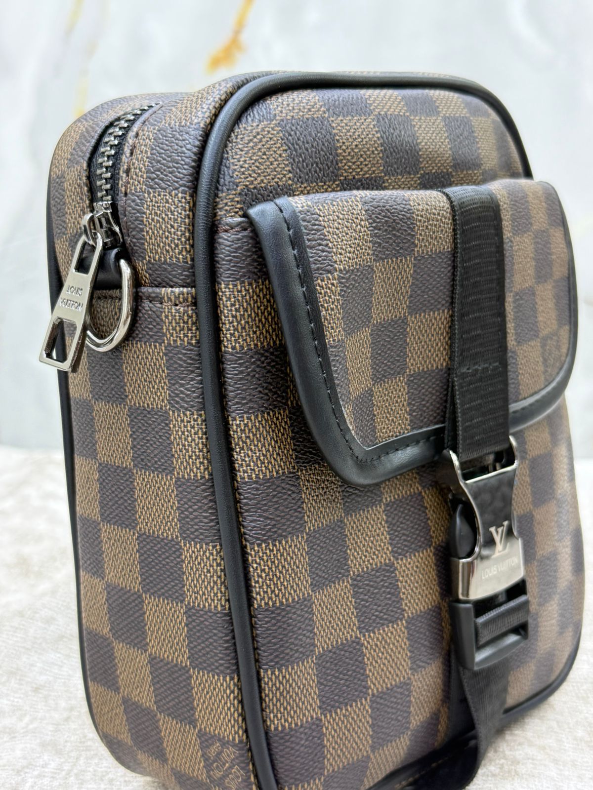 Check Pattern Mini Crossbody Bag