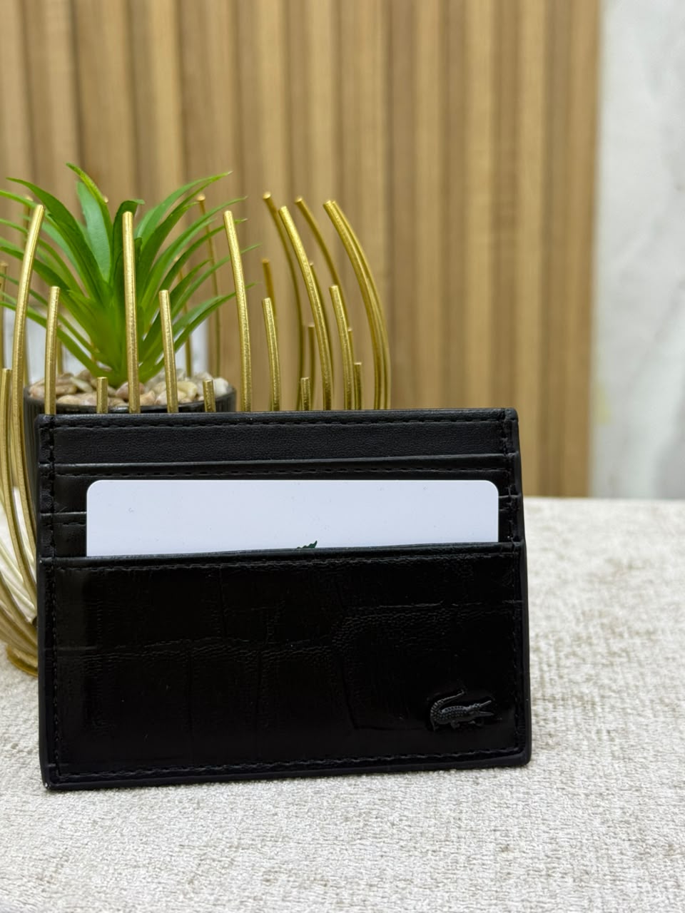 Monogram Black Card Holde