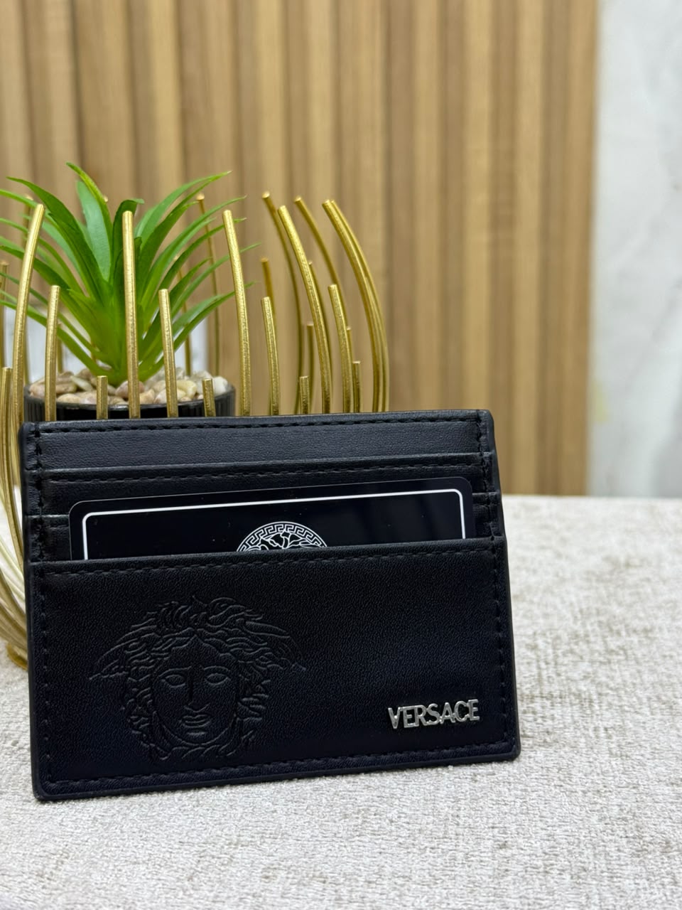 Emblem Black Card Holder