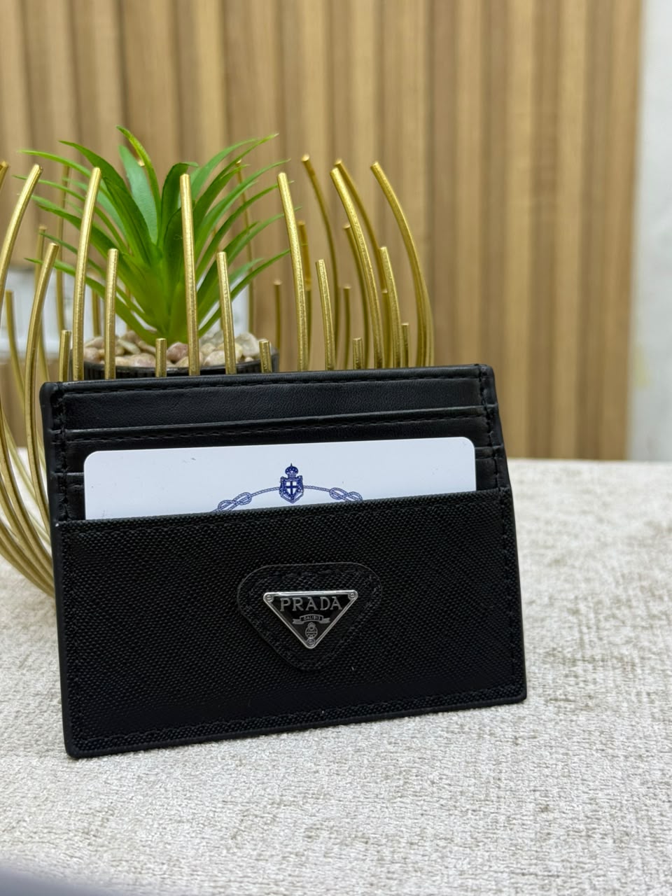 Black Saffiano Card Holder