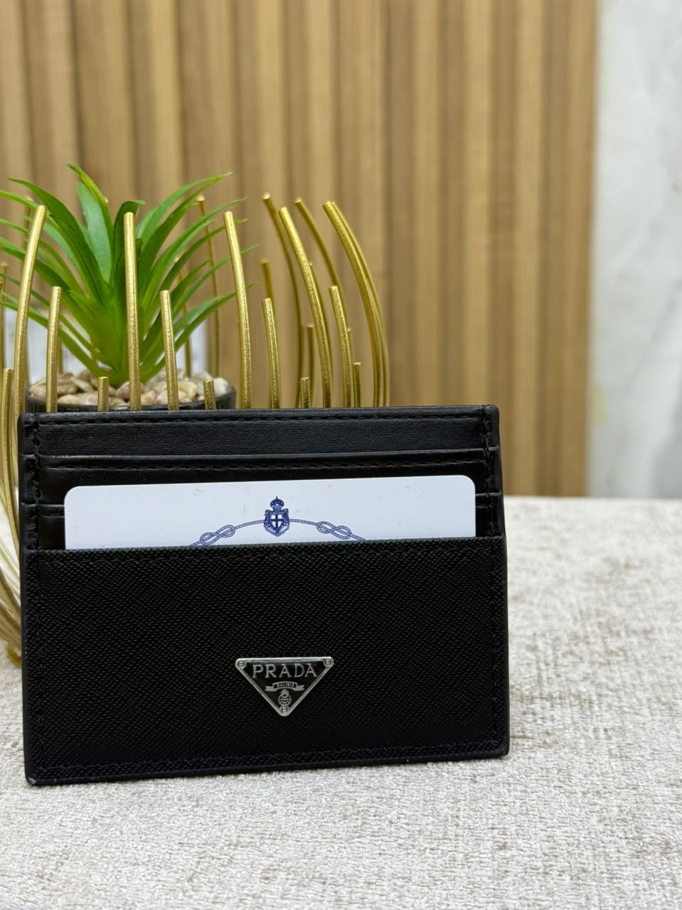 Black Saffiano Card Holder