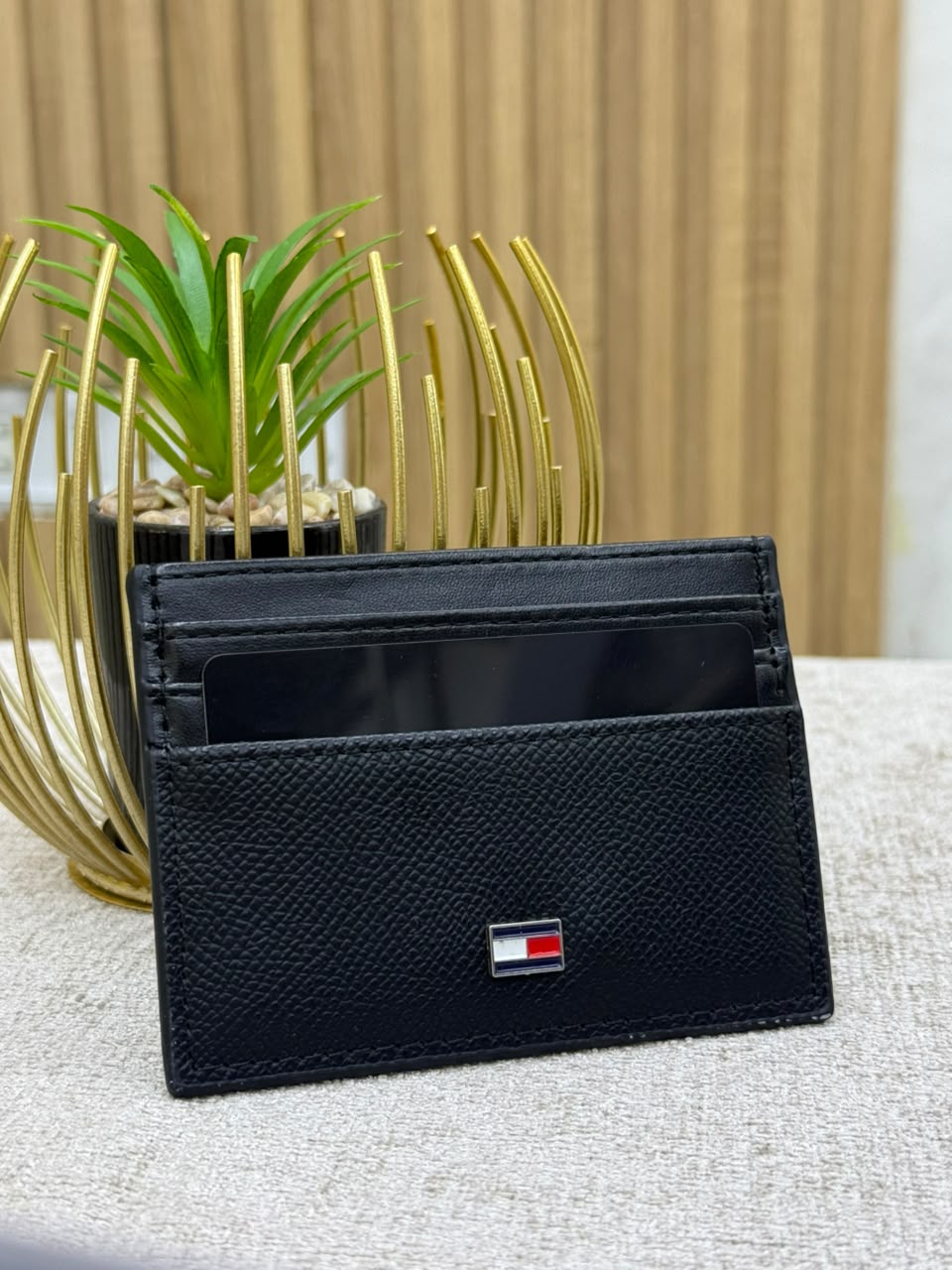 Black Leather Card Holder
