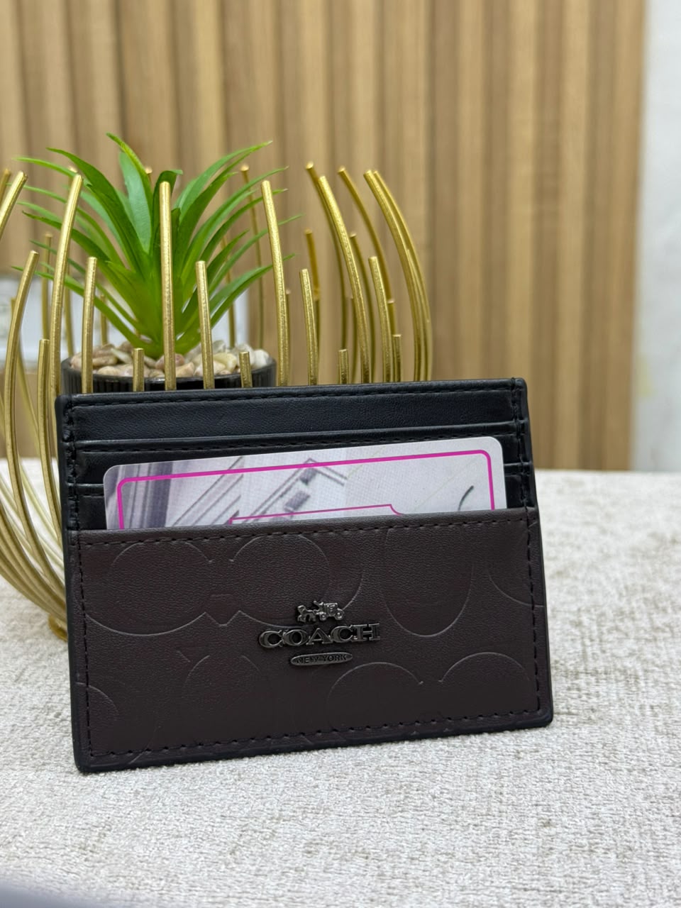 Espresso Signature Card Holder