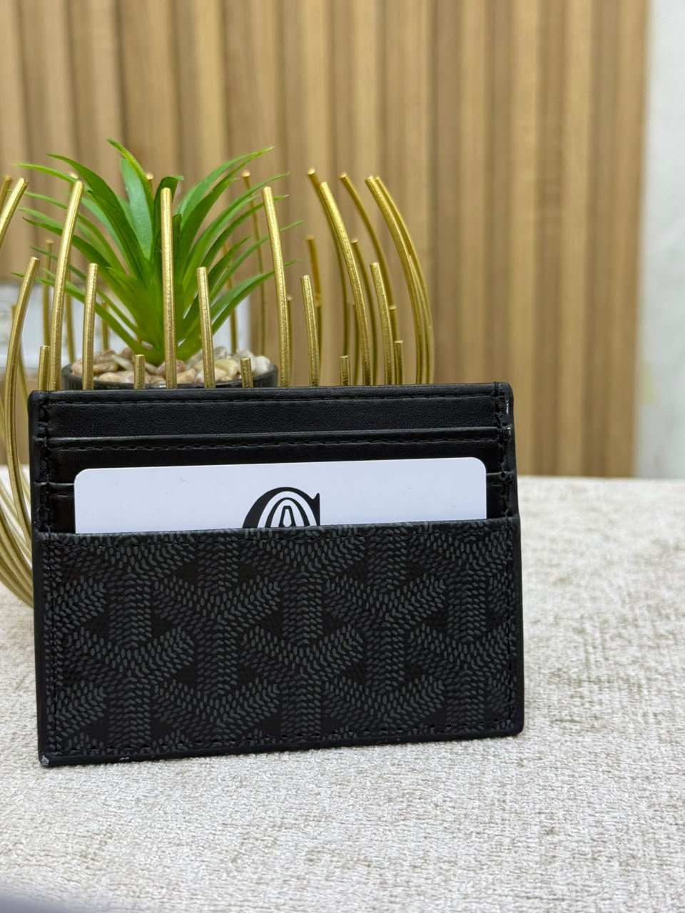 Midnight Oval Card Holder