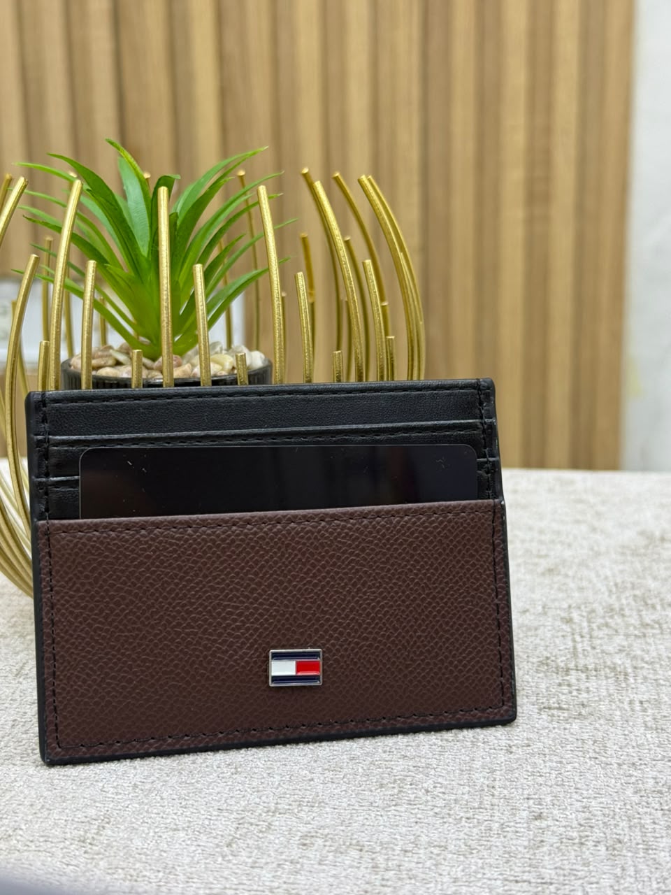 Cognac Grain Card Holder
